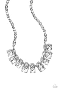 Paparazzi Fitted Fantasy - White Necklace