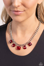 Load image into Gallery viewer, Paparazzi Alternating Audacity - Red Necklace
