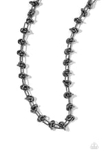Load image into Gallery viewer, Paparazzi Knotted Kickoff - Black Necklace
