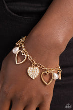 Load image into Gallery viewer, Paparazzi GLOW Your Heart - Gold Bracelet
