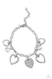 Paparazzi GLOW Your Heart - White Bracelet