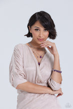 Load image into Gallery viewer, Paparazzi SASS with Flying Colors - Purple Necklace
