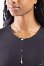 Load image into Gallery viewer, Paparazzi Lavish Lariat - White Necklace
