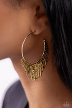 Load image into Gallery viewer, Paparazzi Tailored Tassel - Brass Earrings
