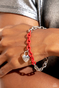 Paparazzi Locked and Loved - Red Bracelet