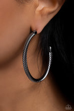 Load image into Gallery viewer, Paparazzi Roped in Radiance - Black Earrings
