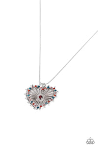 Paparazzi Flirting Ferris Wheel - Red Necklace