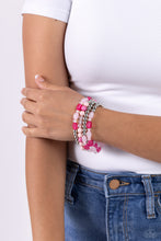 Load image into Gallery viewer, Paparazzi Glassy Gait - Pink Bracelet

