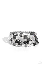 Load image into Gallery viewer, Paparazzi Glassy Gait - Black Bracelet
