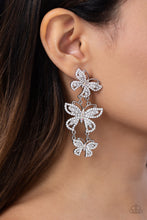 Load image into Gallery viewer, Paparazzi Fluttering Finale - White Earrings

