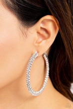 Load image into Gallery viewer, Paparazzi cintillating Sass - White Earrings
