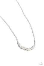 Load image into Gallery viewer, Paparazzi White Collar Whimsy - Silver Necklace
