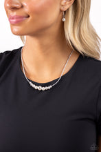 Load image into Gallery viewer, Paparazzi White Collar Whimsy - Silver Necklace
