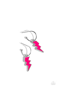 Paparazzi Lightning Limit - Pink Earrings