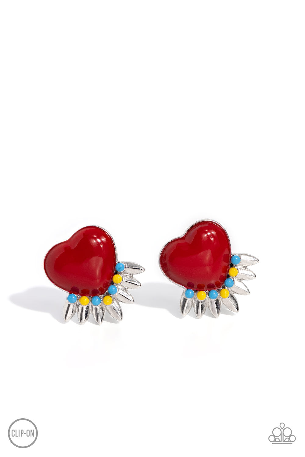 Paparazzi Spring Story - Red Earrings