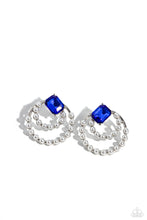 Load image into Gallery viewer, Paparazzi Double Standard - Blue Earrings
