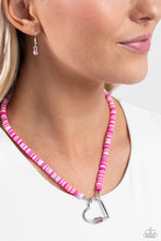 Load image into Gallery viewer, Paparazzi Clearly Carabiner - Pink Necklace

