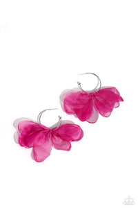 Paparazzi Chiffon Class - Pink Earrings