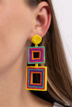 Load image into Gallery viewer, Paparazzi Seize the Squares - Multi Earrings
