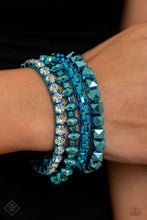 Load image into Gallery viewer, Paparazzi Punk Pattern - Blue Bracelet
