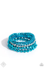 Load image into Gallery viewer, Paparazzi Punk Pattern - Blue Bracelet
