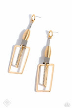 Load image into Gallery viewer, Paparazzi Clear the SQUARE - Gold Earrings

