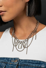 Load image into Gallery viewer, Paparazzi Against the LOCK - Silver Necklace
