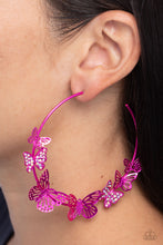 Load image into Gallery viewer, Paparazzi Shimmery Swarm - Pink Earrings

