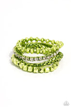 Load image into Gallery viewer, Paparazzi Punk Pattern - Green Bracelet
