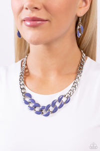 Paparazzi CURB Craze - Blue Necklace