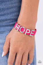Load image into Gallery viewer, Paparazzi Hopeful Haute - Pink Bracelet
