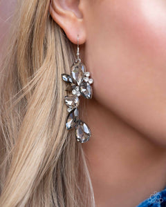 Paparazzi Fancy Flaunter - Silver Earrings