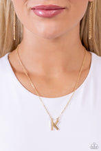 Load image into Gallery viewer, Paparazzi Leave Your Initials - Gold - K Necklace
