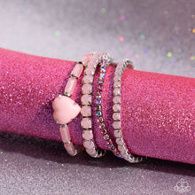 Load image into Gallery viewer, Paparazzi True Loves Theme - Pink Bracelet

