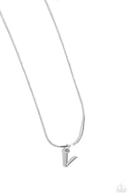 Load image into Gallery viewer, Paparazzi Seize the Initial V - Silver Necklace
