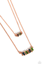 Load image into Gallery viewer, Paparazzi Easygoing Emeralds - Copper Necklace
