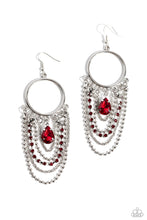 Load image into Gallery viewer, Paparazzi Cascading Clash - Red Earrings
