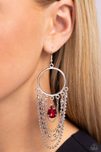Load image into Gallery viewer, Paparazzi Cascading Clash - Red Earrings
