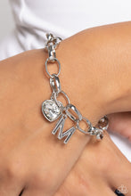 Load image into Gallery viewer, Paparazzi Guess Now Its INITIAL M - White Bracelet
