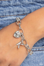 Load image into Gallery viewer, Paparazzi Guess Now Its INITIAL K - White Bracelet
