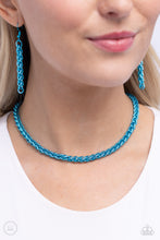 Load image into Gallery viewer, Paparazzi Braided Battalion - Blue Necklace
