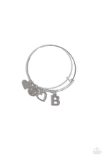 Load image into Gallery viewer, Paparazzi Making It INITIAL B - Silver Bracelet
