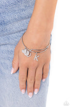 Load image into Gallery viewer, Paparazzi Making It INITIAL K - Silver Bracelet
