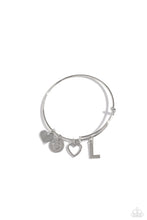 Load image into Gallery viewer, Paparazzi Making It INITIAL L - Silver Bracelet
