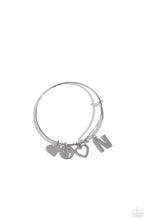 Load image into Gallery viewer, Paparazzi Making It INITIAL N - Silver Bracelet
