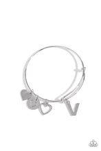 Load image into Gallery viewer, Paparazzi Making It INITIAL V - Silver Bracelet

