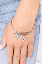 Load image into Gallery viewer, Paparazzi Making It INITIAL V - Silver Bracelet
