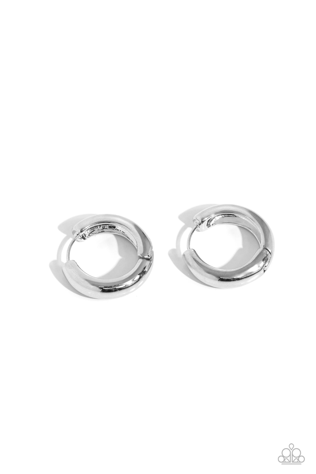 Paparazzi Simply Sinuous - Silver Earrings