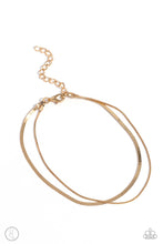 Load image into Gallery viewer, Paparazzi Glistening Gauge - Gold Ankle Bracelet
