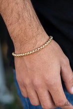 Load image into Gallery viewer, Paparazzi Metro Marathon - Gold Men’s Bracelet
